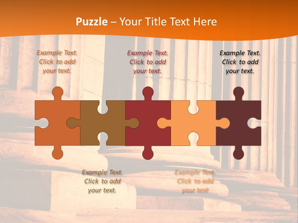 A Row Of Columns In Front Of A Building PowerPoint Template