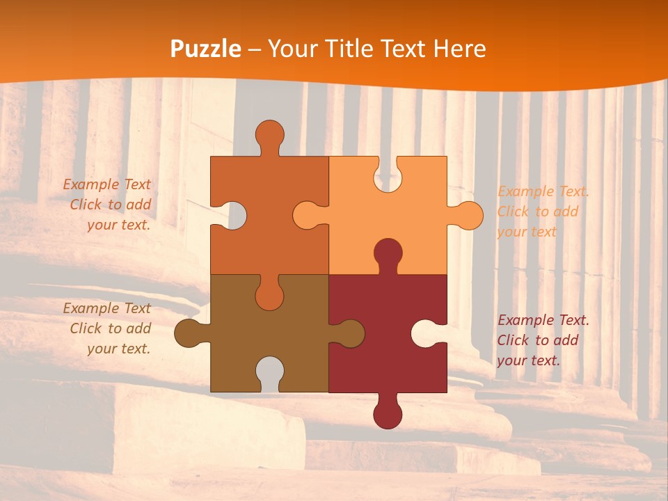 A Row Of Columns In Front Of A Building PowerPoint Template
