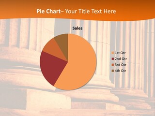 A Row Of Columns In Front Of A Building PowerPoint Template