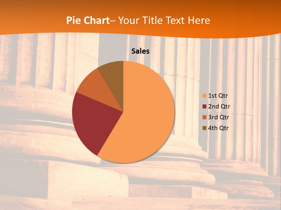 A Row Of Columns In Front Of A Building PowerPoint Template