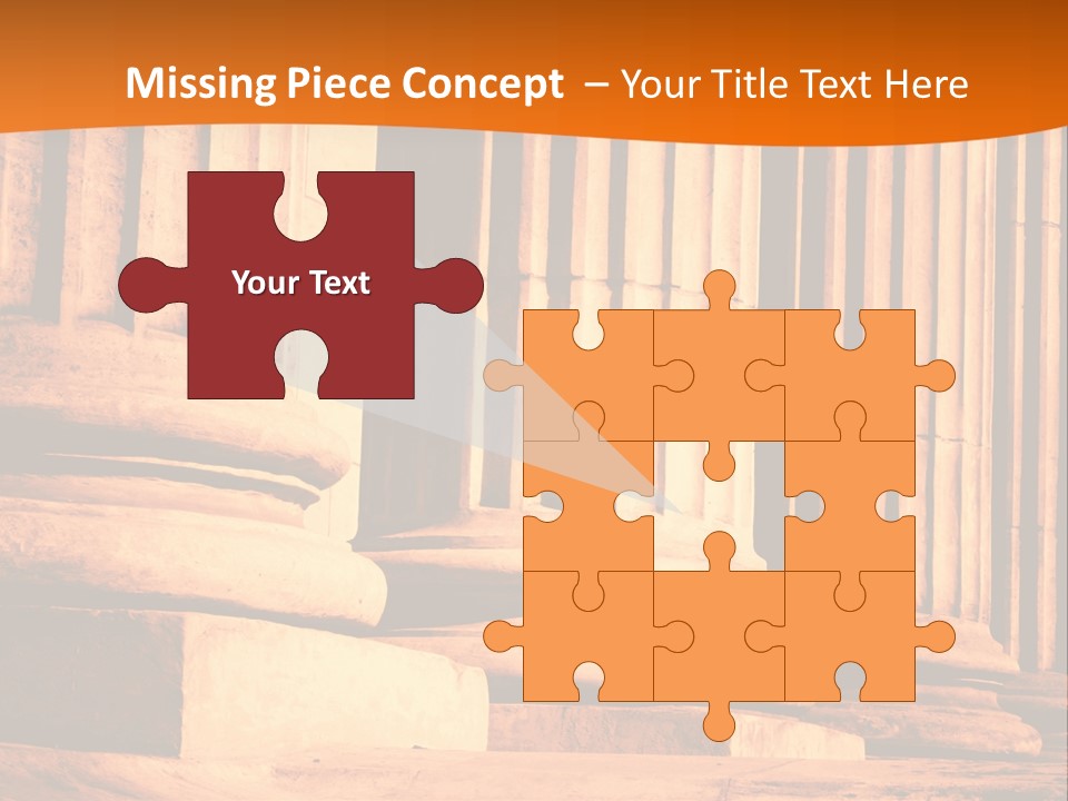 A Row Of Columns In Front Of A Building PowerPoint Template