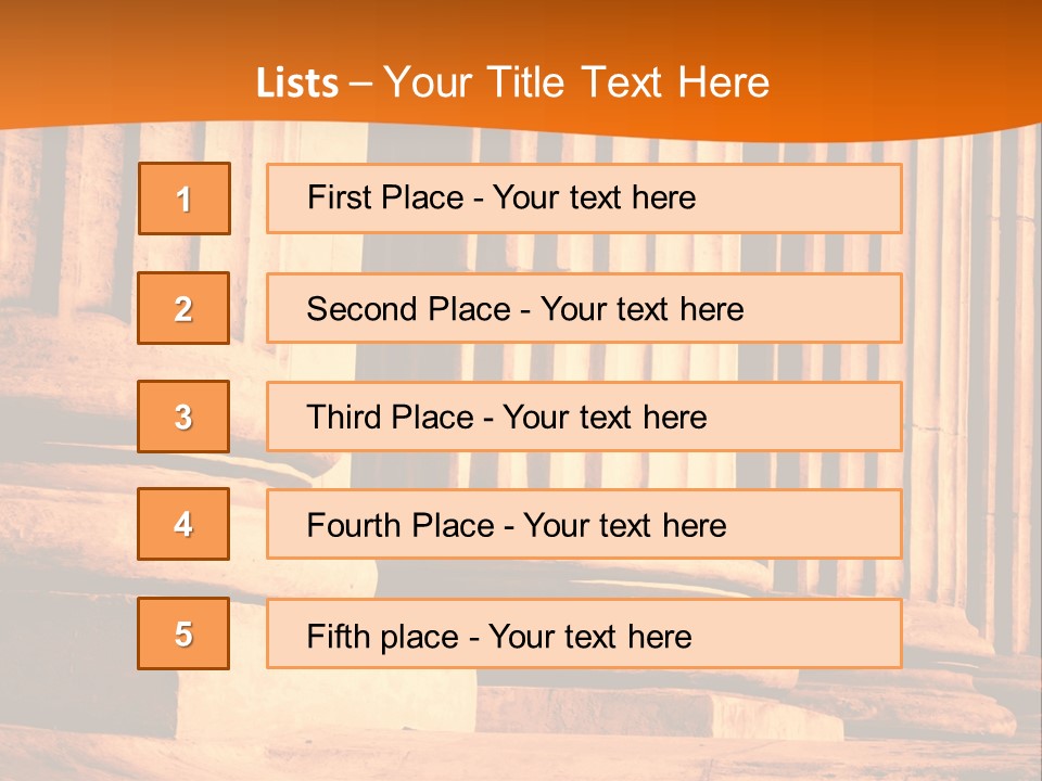 A Row Of Columns In Front Of A Building PowerPoint Template