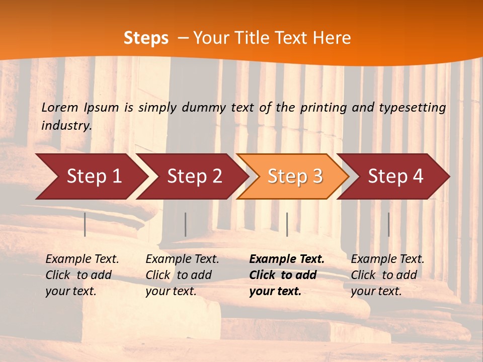A Row Of Columns In Front Of A Building PowerPoint Template