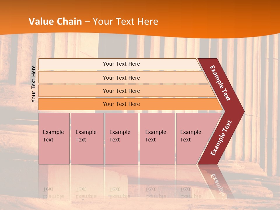 A Row Of Columns In Front Of A Building PowerPoint Template