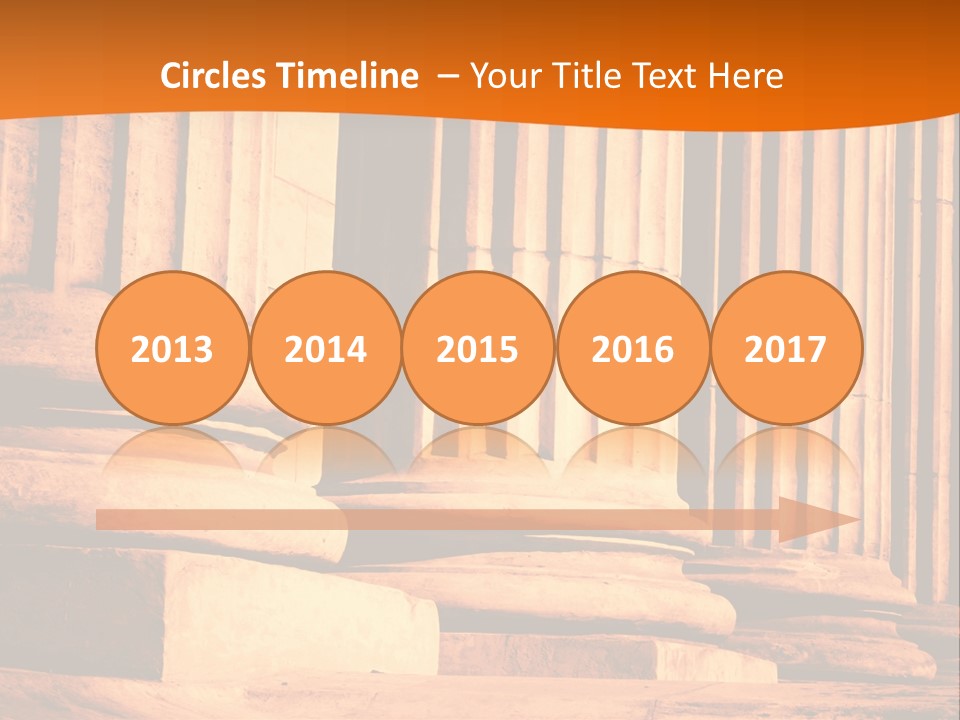 A Row Of Columns In Front Of A Building PowerPoint Template