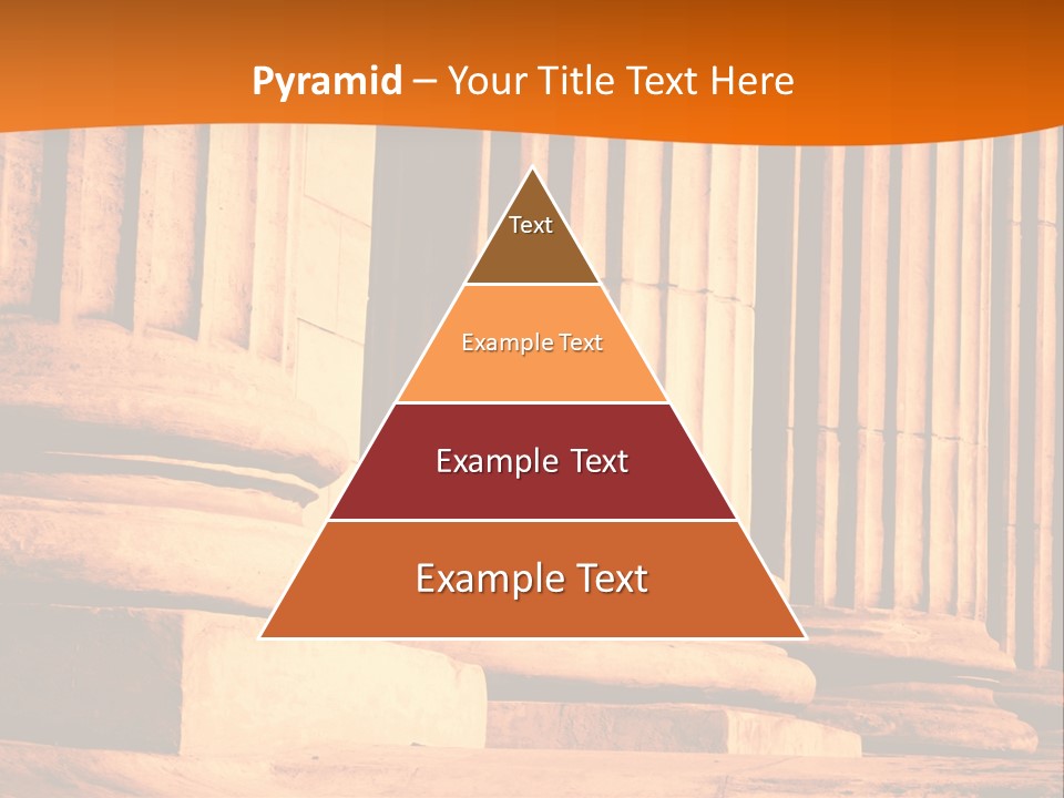 A Row Of Columns In Front Of A Building PowerPoint Template