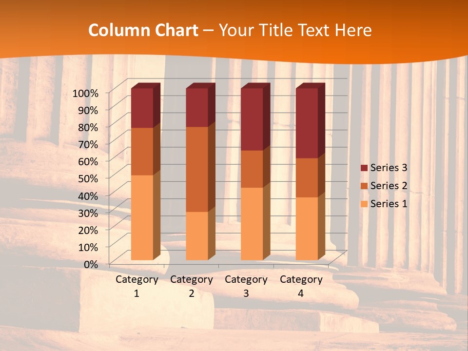 A Row Of Columns In Front Of A Building PowerPoint Template