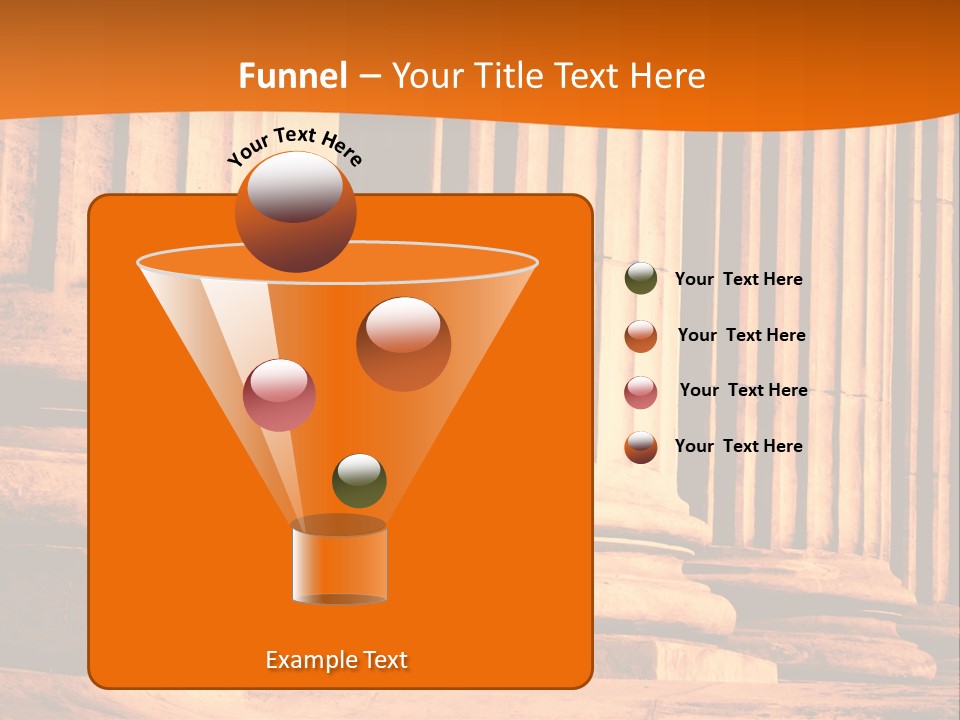 A Row Of Columns In Front Of A Building PowerPoint Template