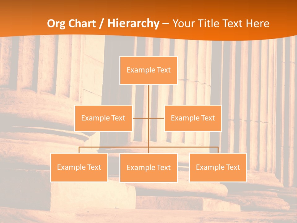 A Row Of Columns In Front Of A Building PowerPoint Template