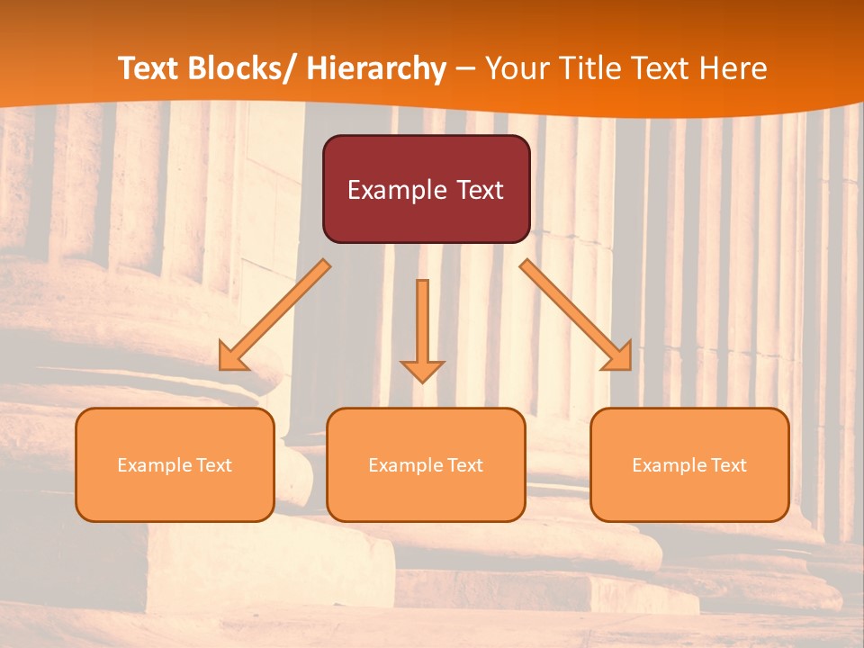 A Row Of Columns In Front Of A Building PowerPoint Template