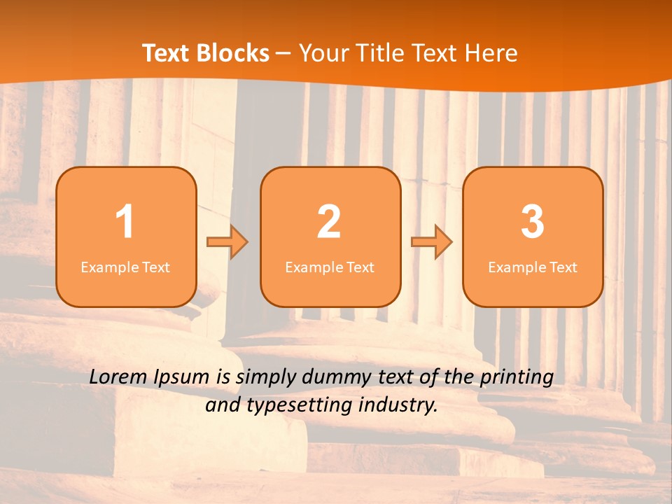 A Row Of Columns In Front Of A Building PowerPoint Template