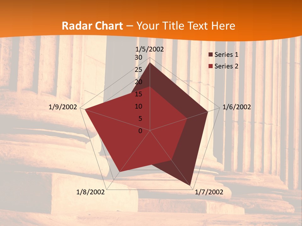 A Row Of Columns In Front Of A Building PowerPoint Template