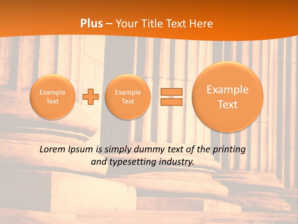 A Row Of Columns In Front Of A Building PowerPoint Template