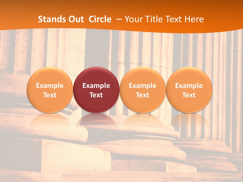 A Row Of Columns In Front Of A Building PowerPoint Template