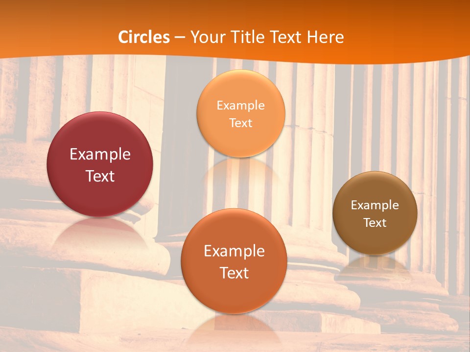 A Row Of Columns In Front Of A Building PowerPoint Template