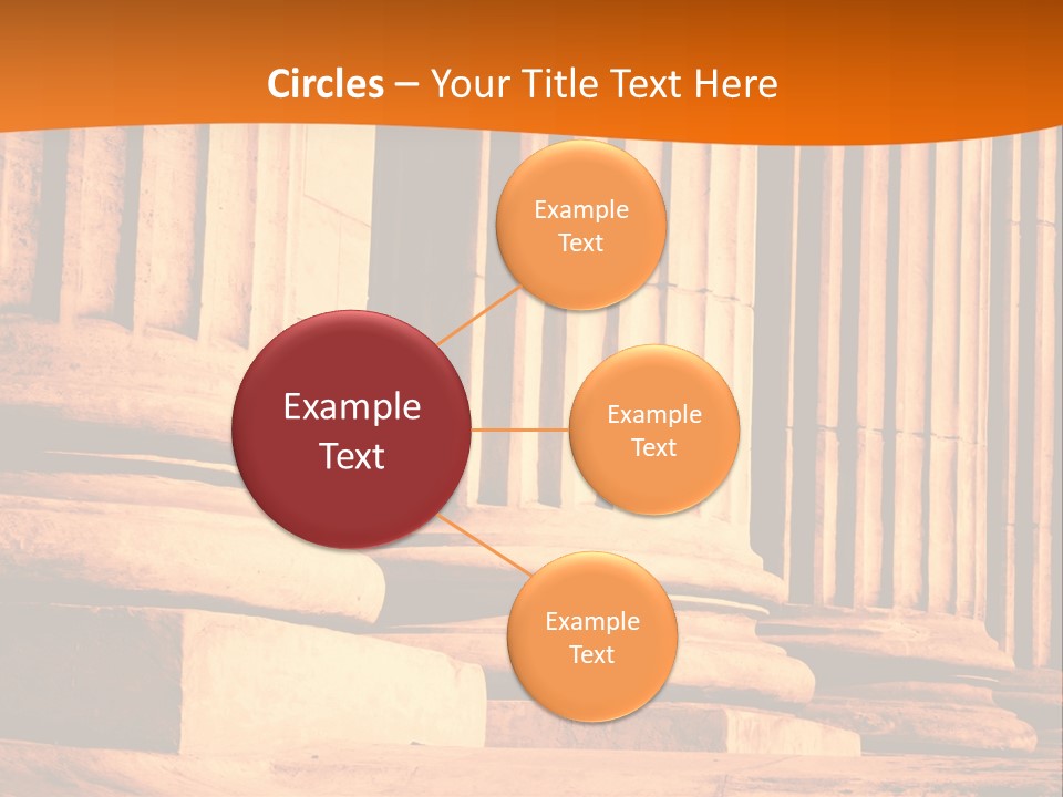 A Row Of Columns In Front Of A Building PowerPoint Template
