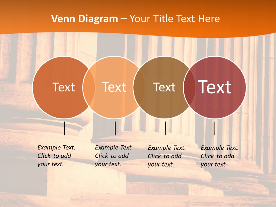 A Row Of Columns In Front Of A Building PowerPoint Template