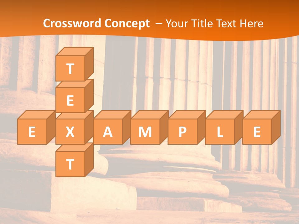 A Row Of Columns In Front Of A Building PowerPoint Template