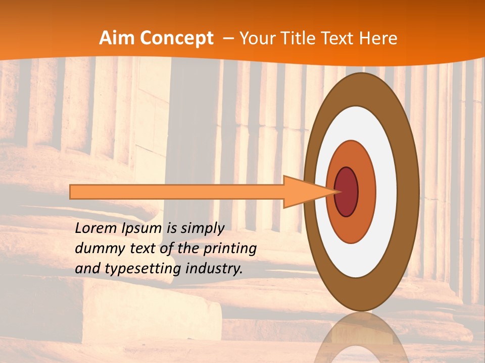 A Row Of Columns In Front Of A Building PowerPoint Template