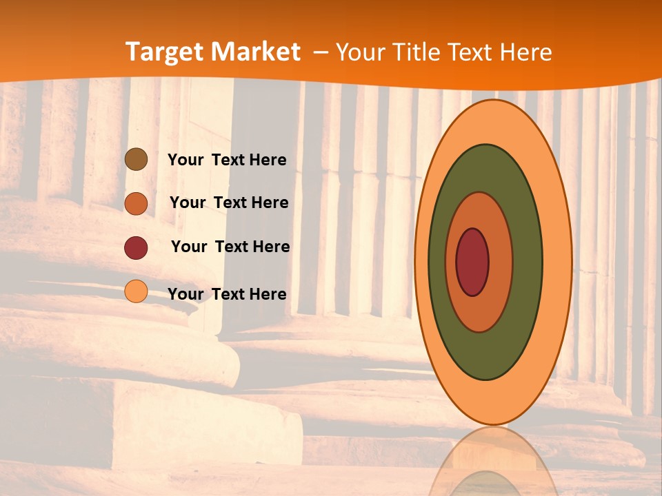 A Row Of Columns In Front Of A Building PowerPoint Template