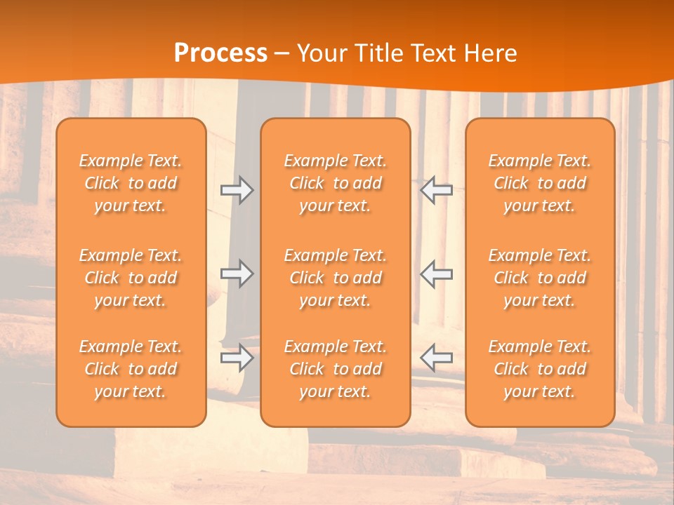 A Row Of Columns In Front Of A Building PowerPoint Template