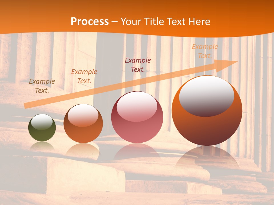 A Row Of Columns In Front Of A Building PowerPoint Template