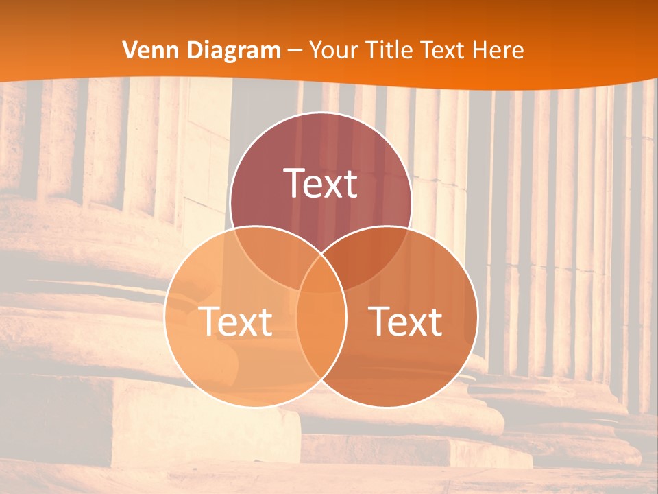 A Row Of Columns In Front Of A Building PowerPoint Template