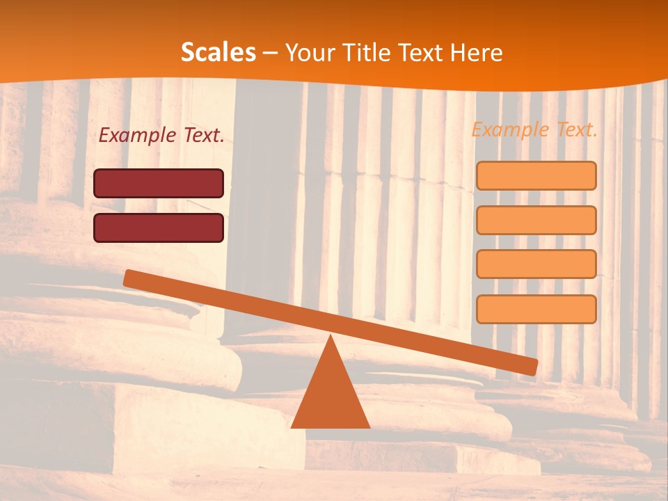 A Row Of Columns In Front Of A Building PowerPoint Template