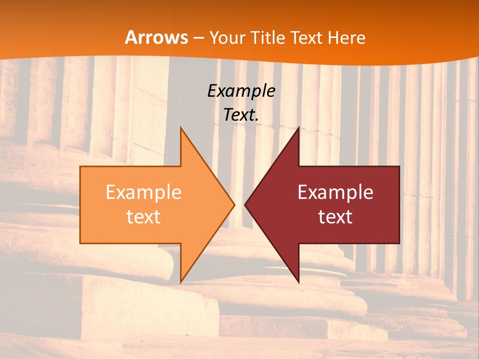A Row Of Columns In Front Of A Building PowerPoint Template