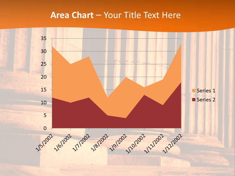 A Row Of Columns In Front Of A Building PowerPoint Template