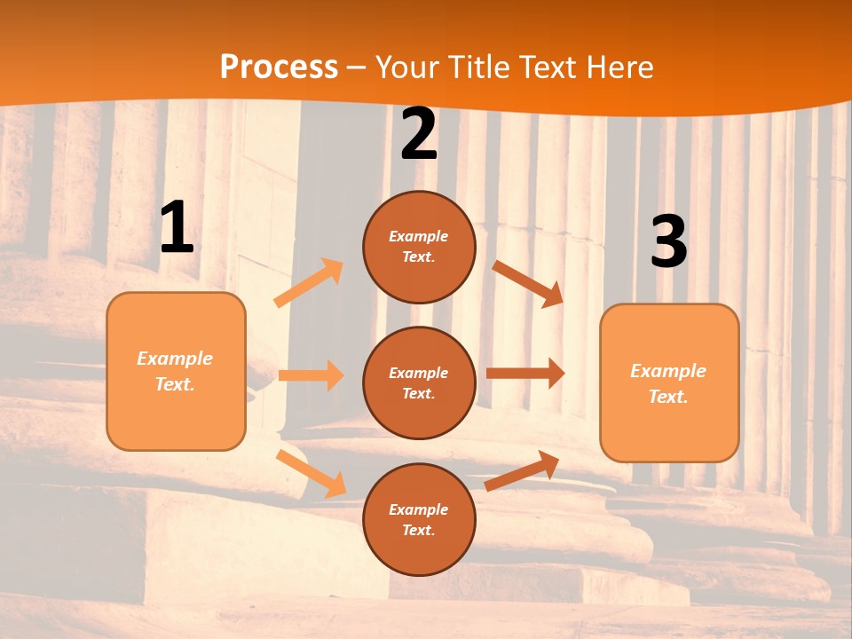 A Row Of Columns In Front Of A Building PowerPoint Template