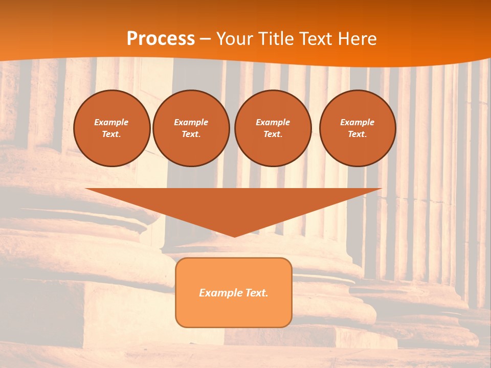 A Row Of Columns In Front Of A Building PowerPoint Template