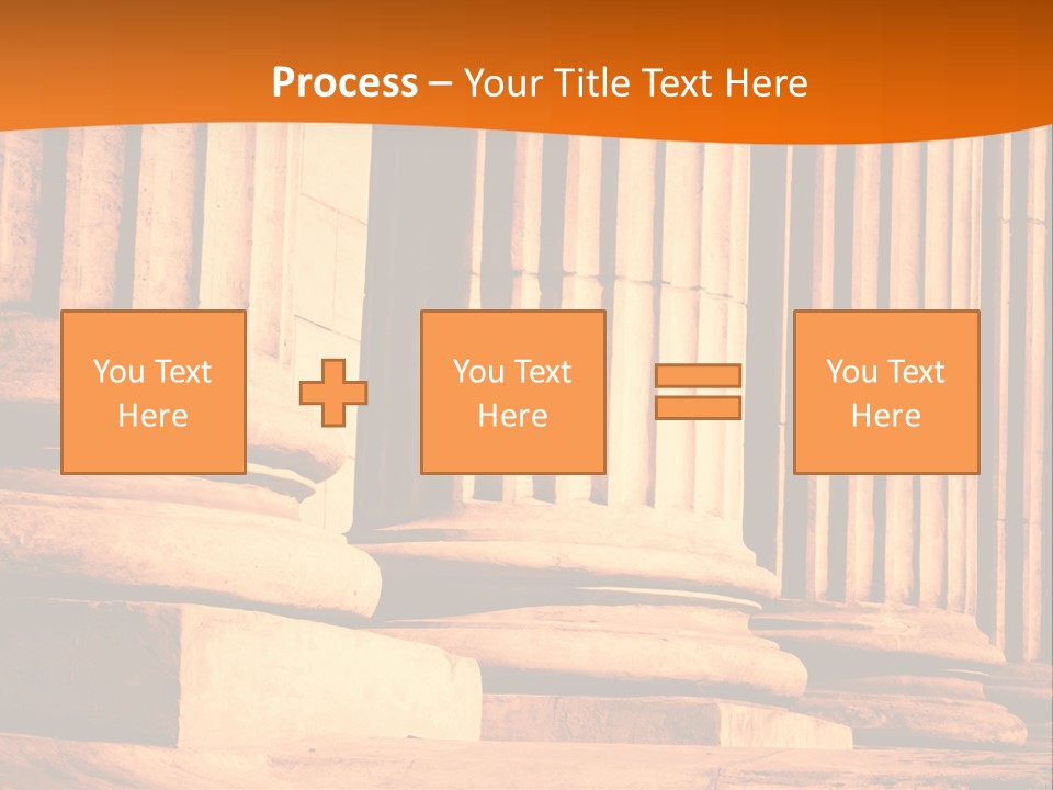 A Row Of Columns In Front Of A Building PowerPoint Template