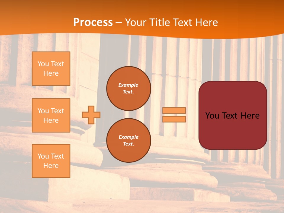 A Row Of Columns In Front Of A Building PowerPoint Template