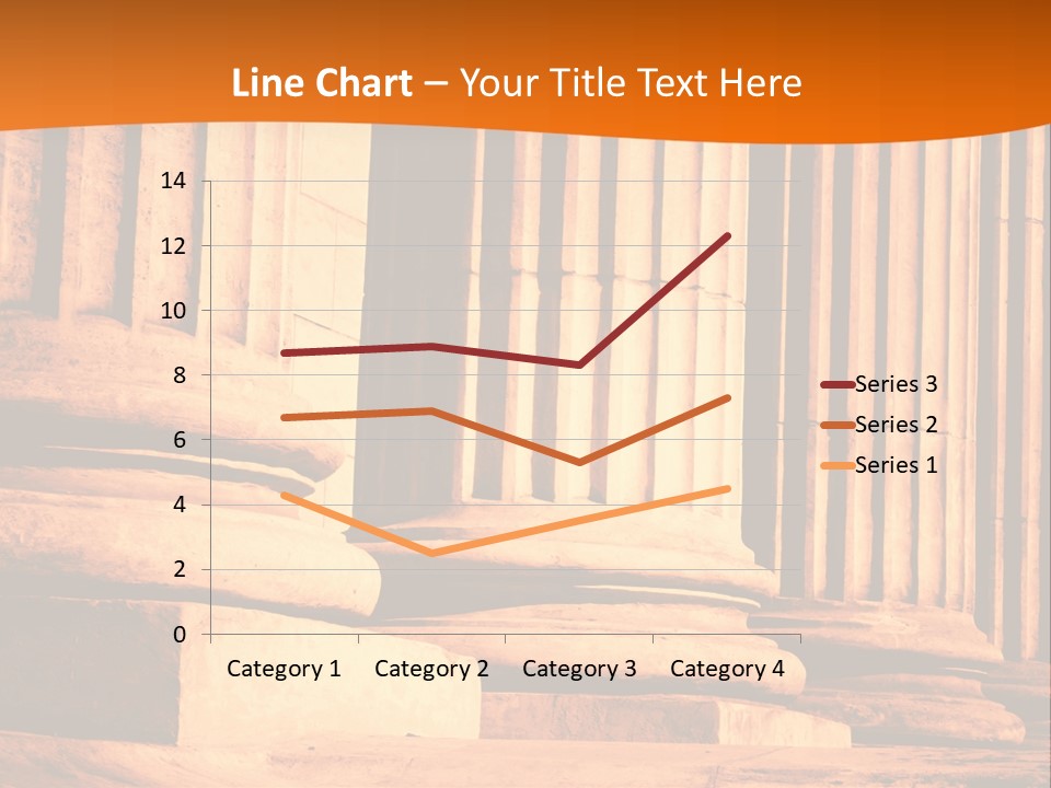 A Row Of Columns In Front Of A Building PowerPoint Template
