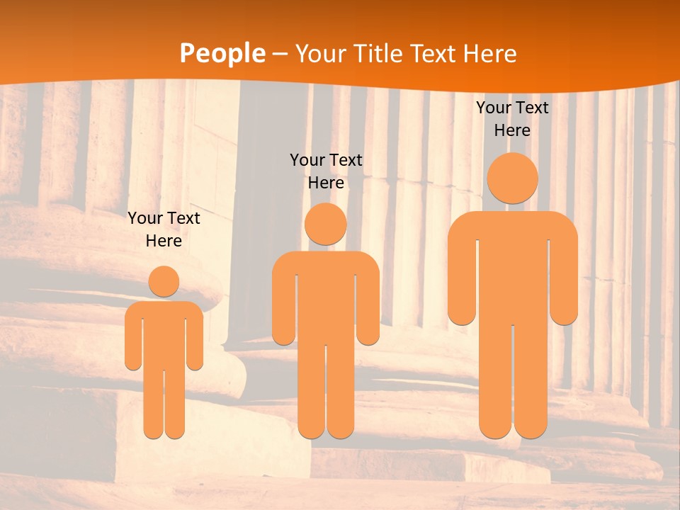 A Row Of Columns In Front Of A Building PowerPoint Template