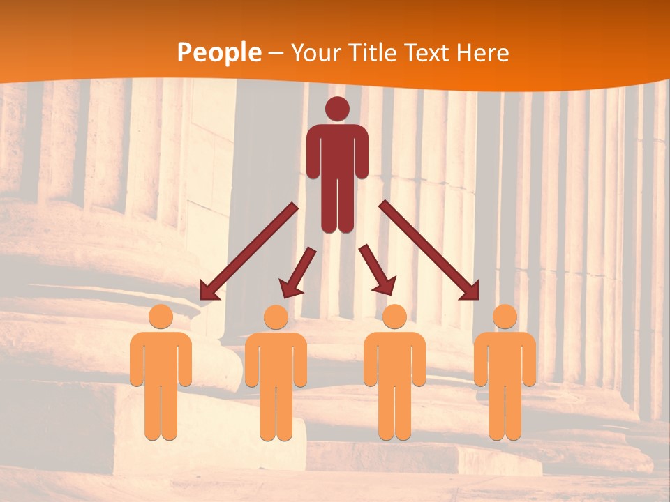 A Row Of Columns In Front Of A Building PowerPoint Template