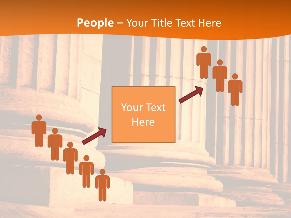 A Row Of Columns In Front Of A Building PowerPoint Template