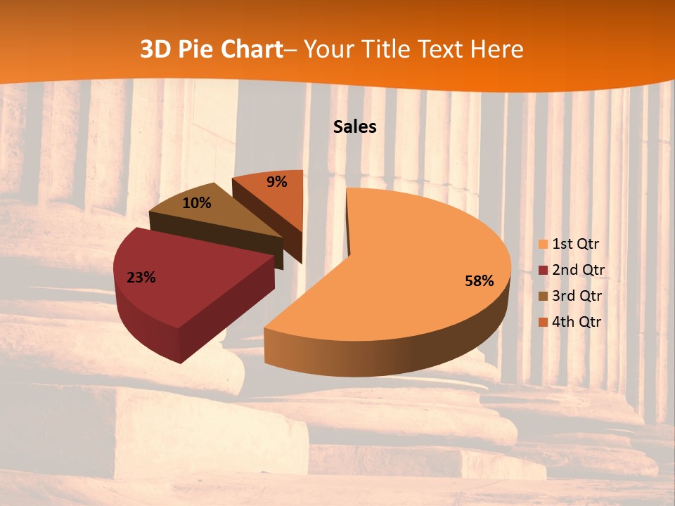 A Row Of Columns In Front Of A Building PowerPoint Template