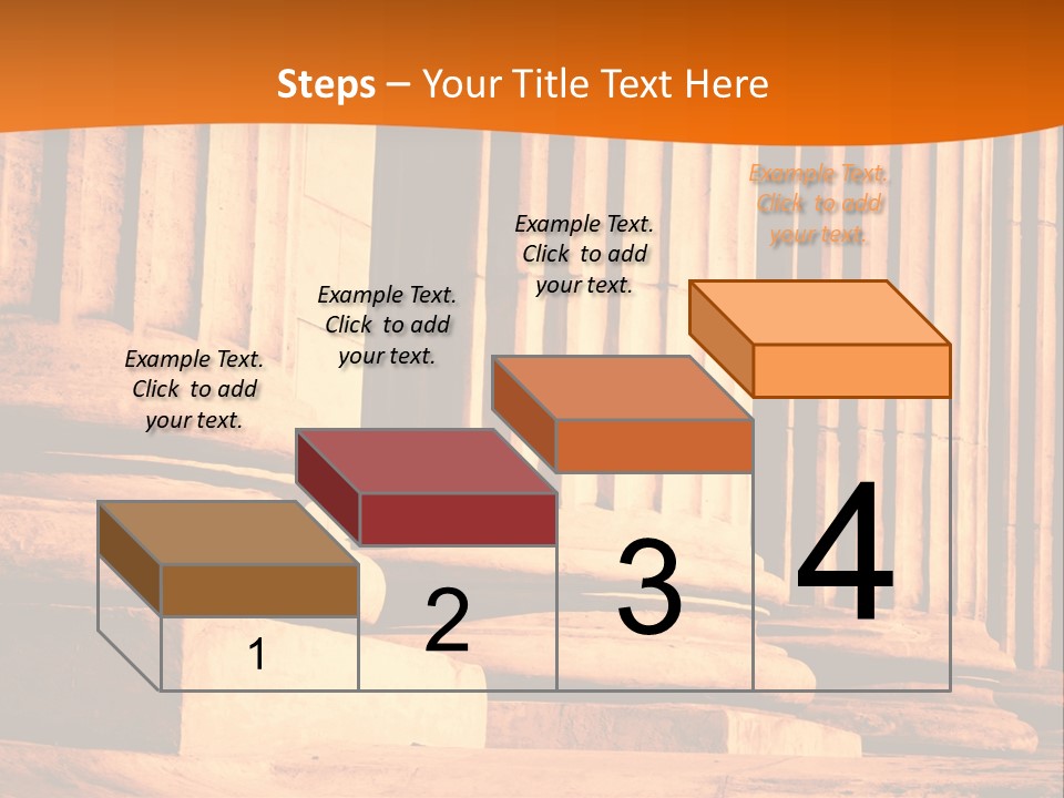 A Row Of Columns In Front Of A Building PowerPoint Template