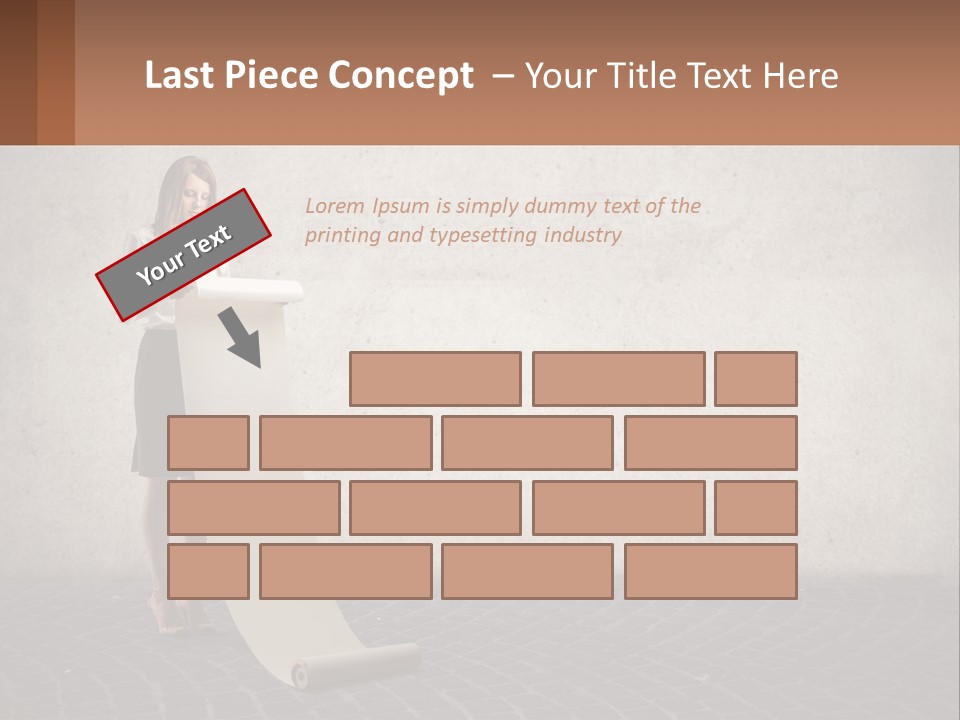 A Woman Standing Behind A Podium With Her Arms Folded PowerPoint Template