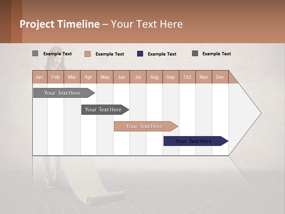 A Woman Standing Behind A Podium With Her Arms Folded PowerPoint Template