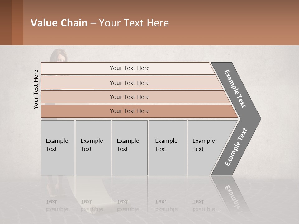 A Woman Standing Behind A Podium With Her Arms Folded PowerPoint Template