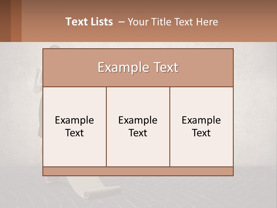 A Woman Standing Behind A Podium With Her Arms Folded PowerPoint Template