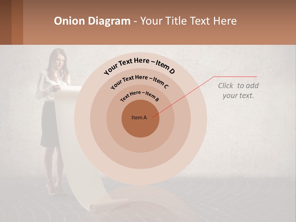 A Woman Standing Behind A Podium With Her Arms Folded PowerPoint Template