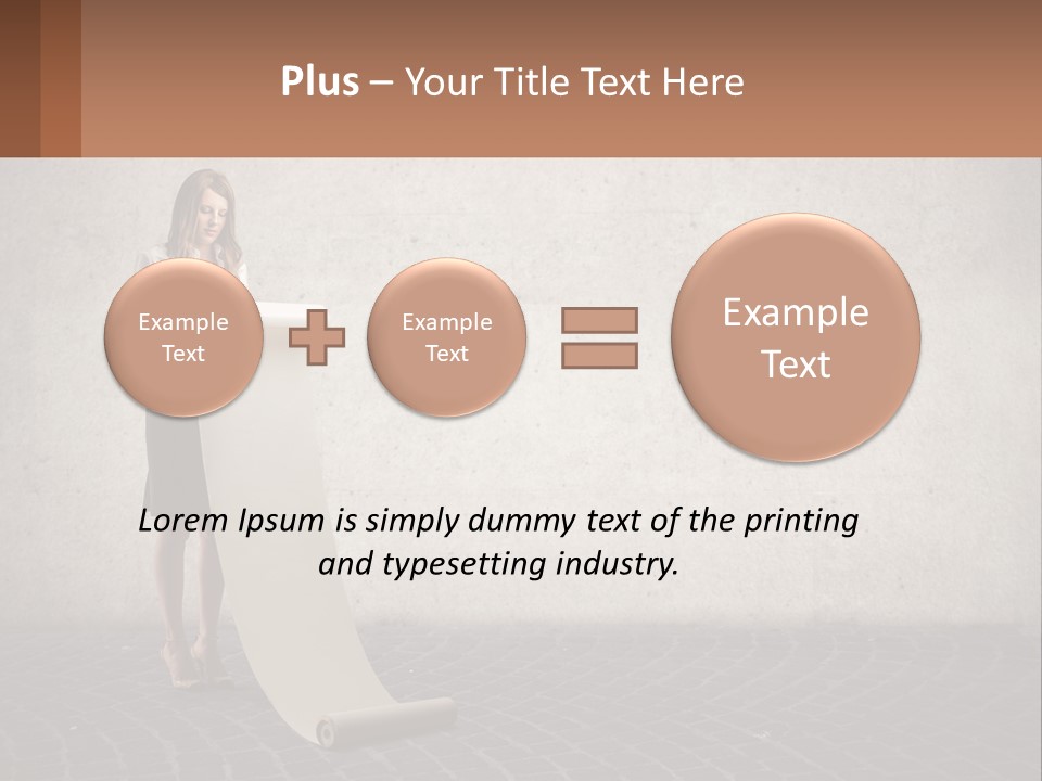 A Woman Standing Behind A Podium With Her Arms Folded PowerPoint Template