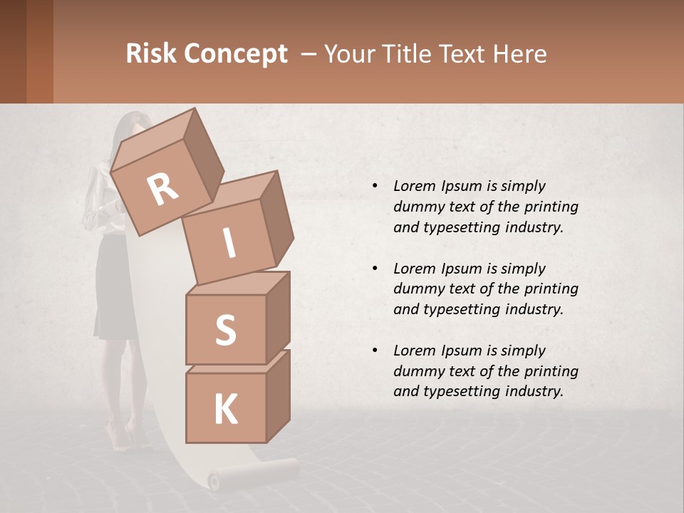 A Woman Standing Behind A Podium With Her Arms Folded PowerPoint Template