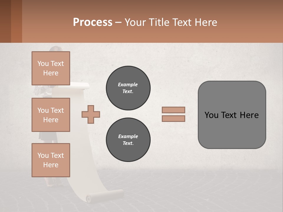A Woman Standing Behind A Podium With Her Arms Folded PowerPoint Template