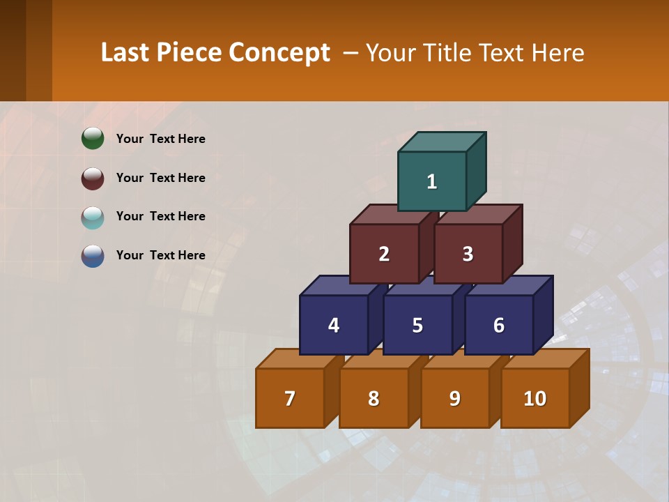 A Colorful Abstract Background With A Circular Design PowerPoint Template