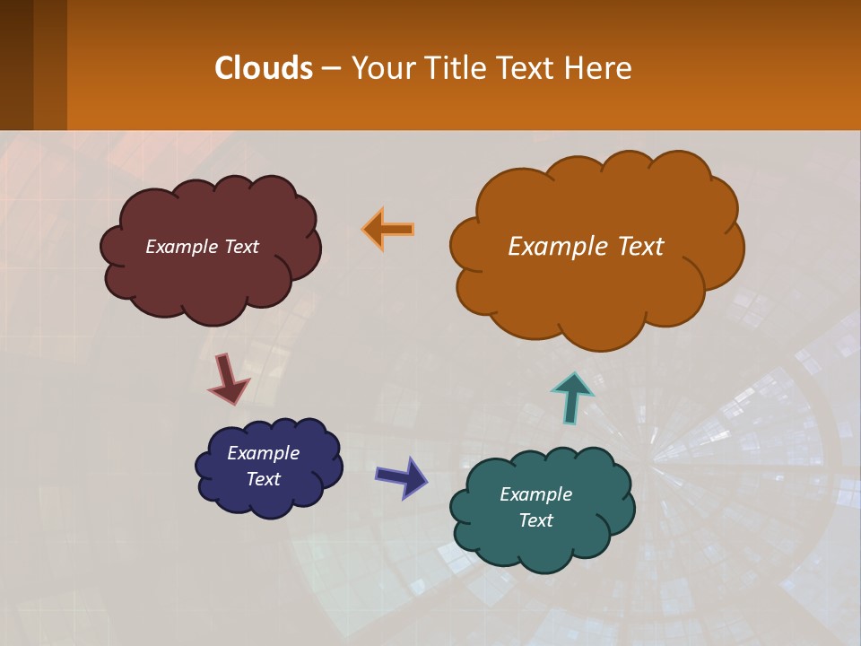 A Colorful Abstract Background With A Circular Design PowerPoint Template